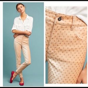 Anthro Pilcro and the Letterpress Velvet Polka Dot Pants